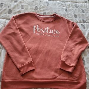 Positive Mind Vibes Life Women's Pink Sweater